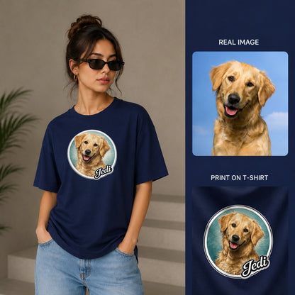 Unisex Custom Pet Oversized T-shirt