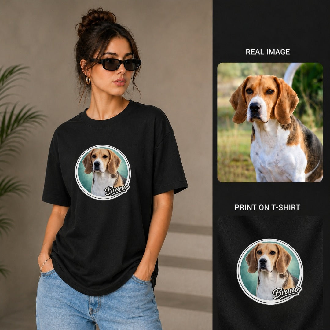 Unisex Custom Pet Oversized T-shirt