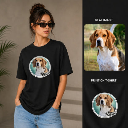 Unisex Custom Pet Oversized T-shirt