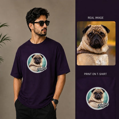 Unisex Custom Pet Oversized T-shirt