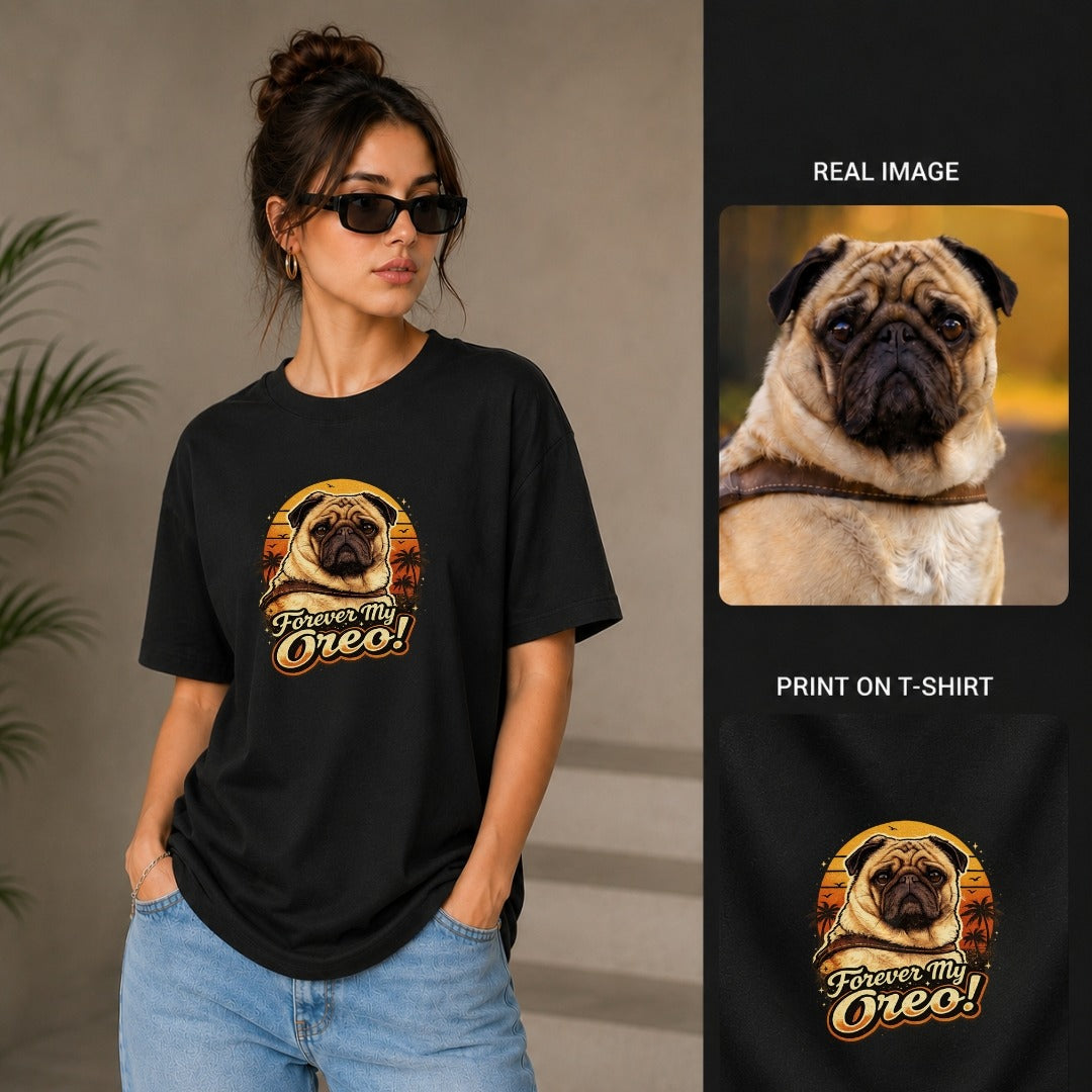 Unisex Custom Pet Oversized T-shirt