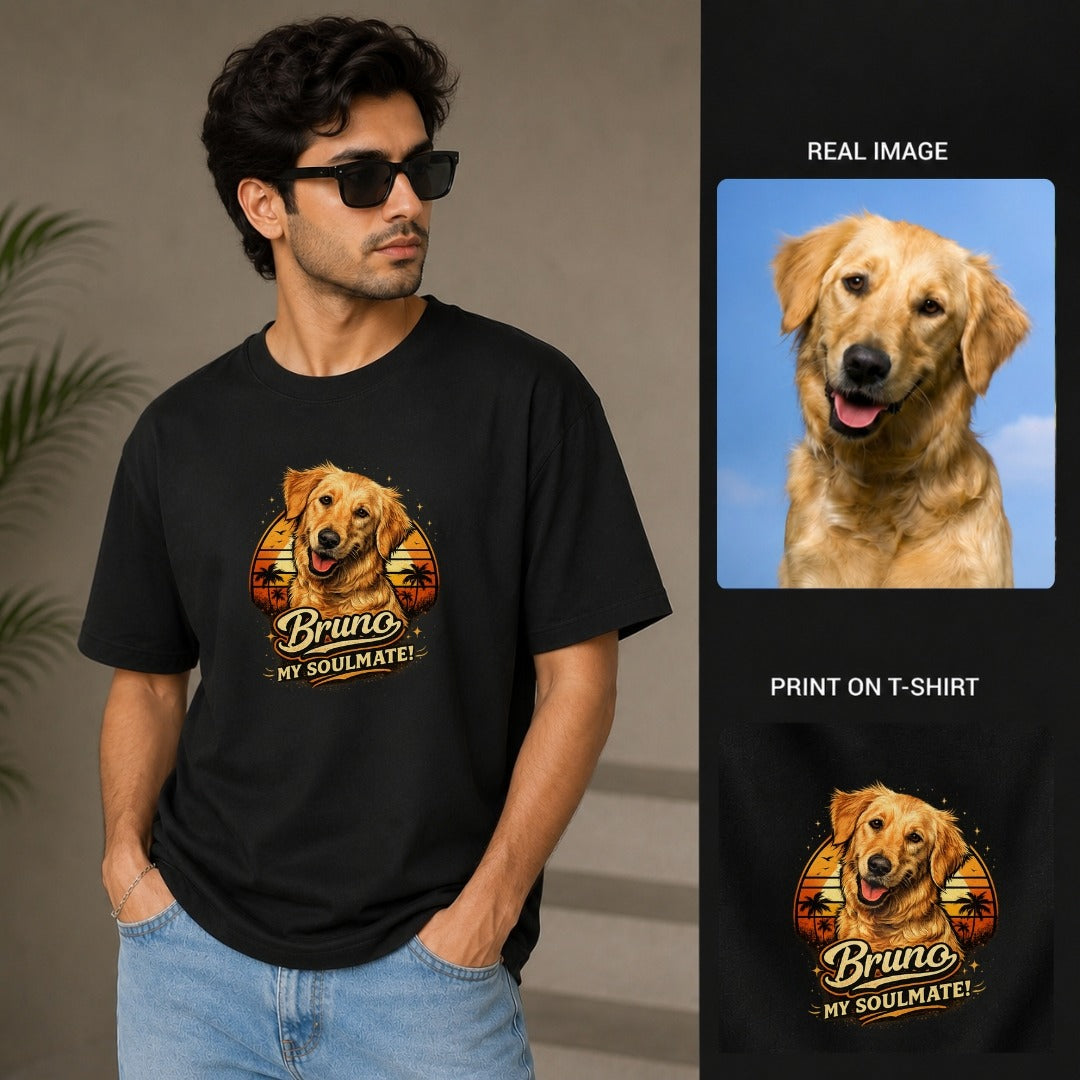 Unisex Custom Pet Oversized T-shirt